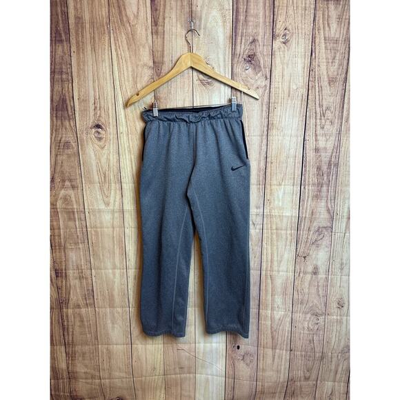 Nike Boy's Straight Leg Athletic Pants Drawstring Waist Pockets Gray Size L - Picture 1 of 8